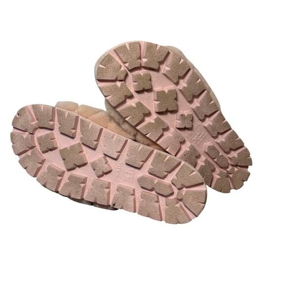 Prada Shearling Slides Orchid Pink Size 40.5 – Fuzzy Designer Sandal Slippers - Picture 6 of 8